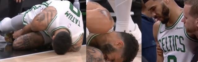 开云体育-中国官网登录入口-塔图姆遭小萨垫脚 幸无大碍！离场未穿着保护靴